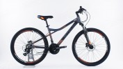 Велосипед 26' хардтейл, рама алюминий STELS NAVIGATOR-610 D антрацит/оранж., 21 ск., 14' (2020) V010